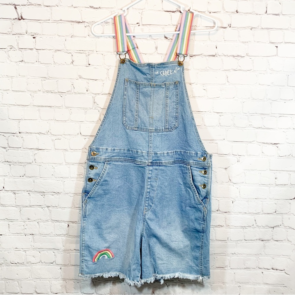 Adult Jean Pride Overalls Rainbow Queen LGBTQ - Picture 2 of 6
